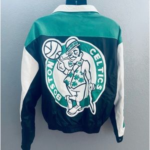 Vintage NBA Boston Celtics Leather Jacket -2xl